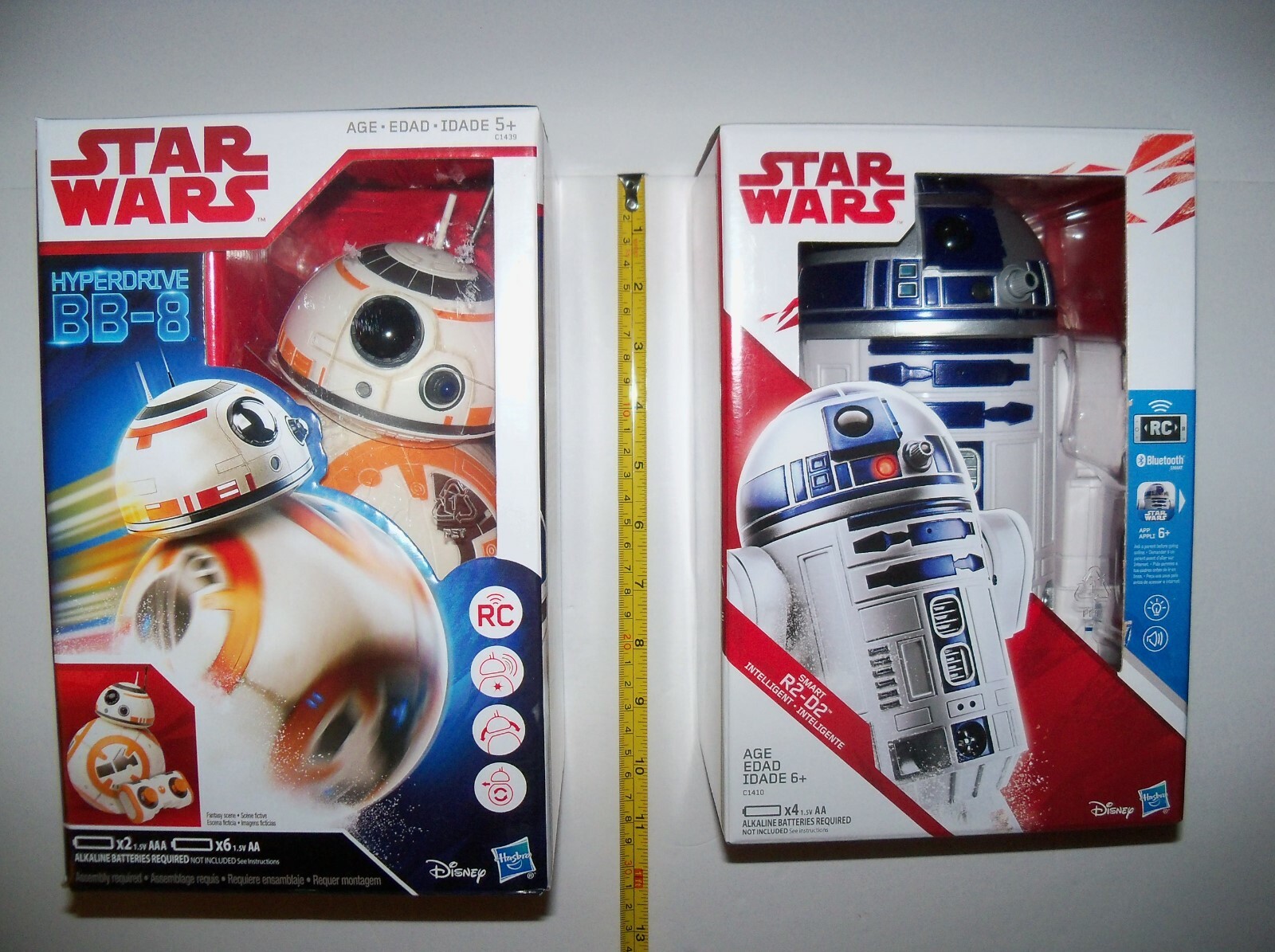 2 Retired Star Wars Remote Control HYPERDRIVE BB-8 + SMART R2-D2 Robot DROID Lot