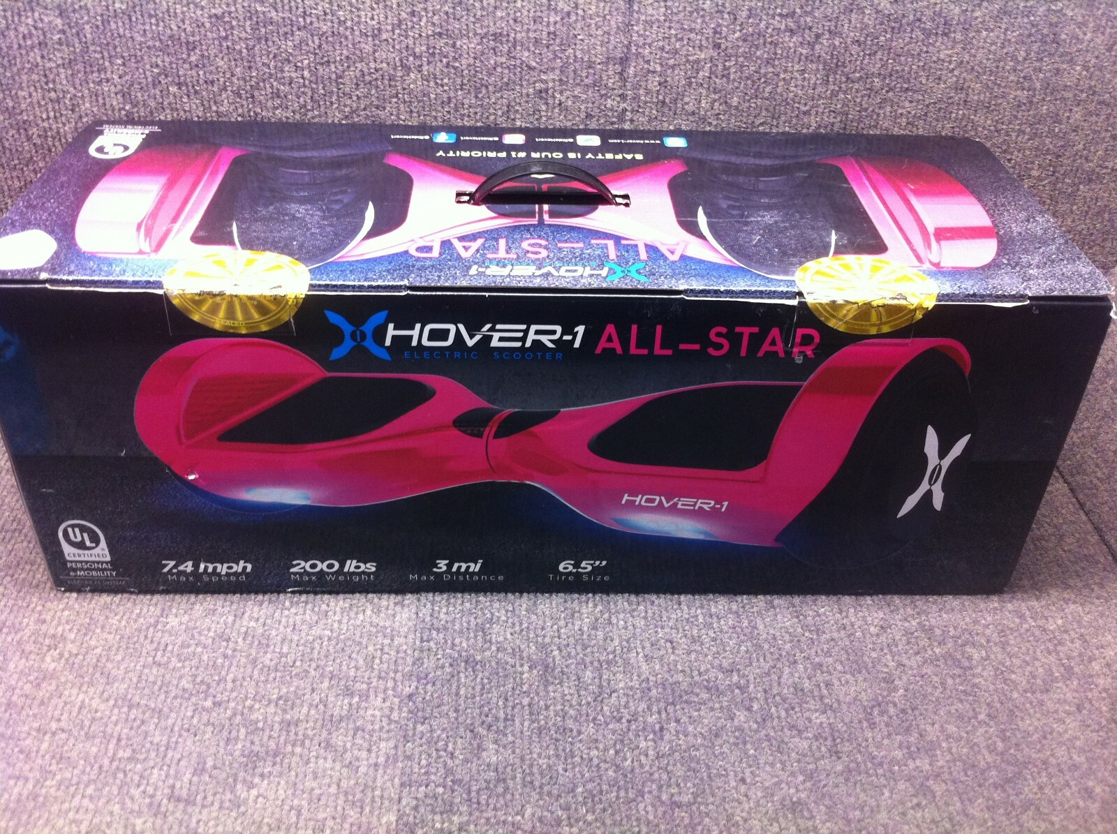 Hover-1 Allstar UL Certified Electric Hoverboard w/ 6.5 Wheels LED Lights Pink