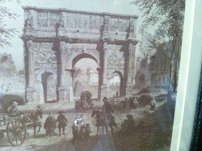 Felix Benoist Lithograph Rome dans sa grandeur Series Arc de Constantin 1855