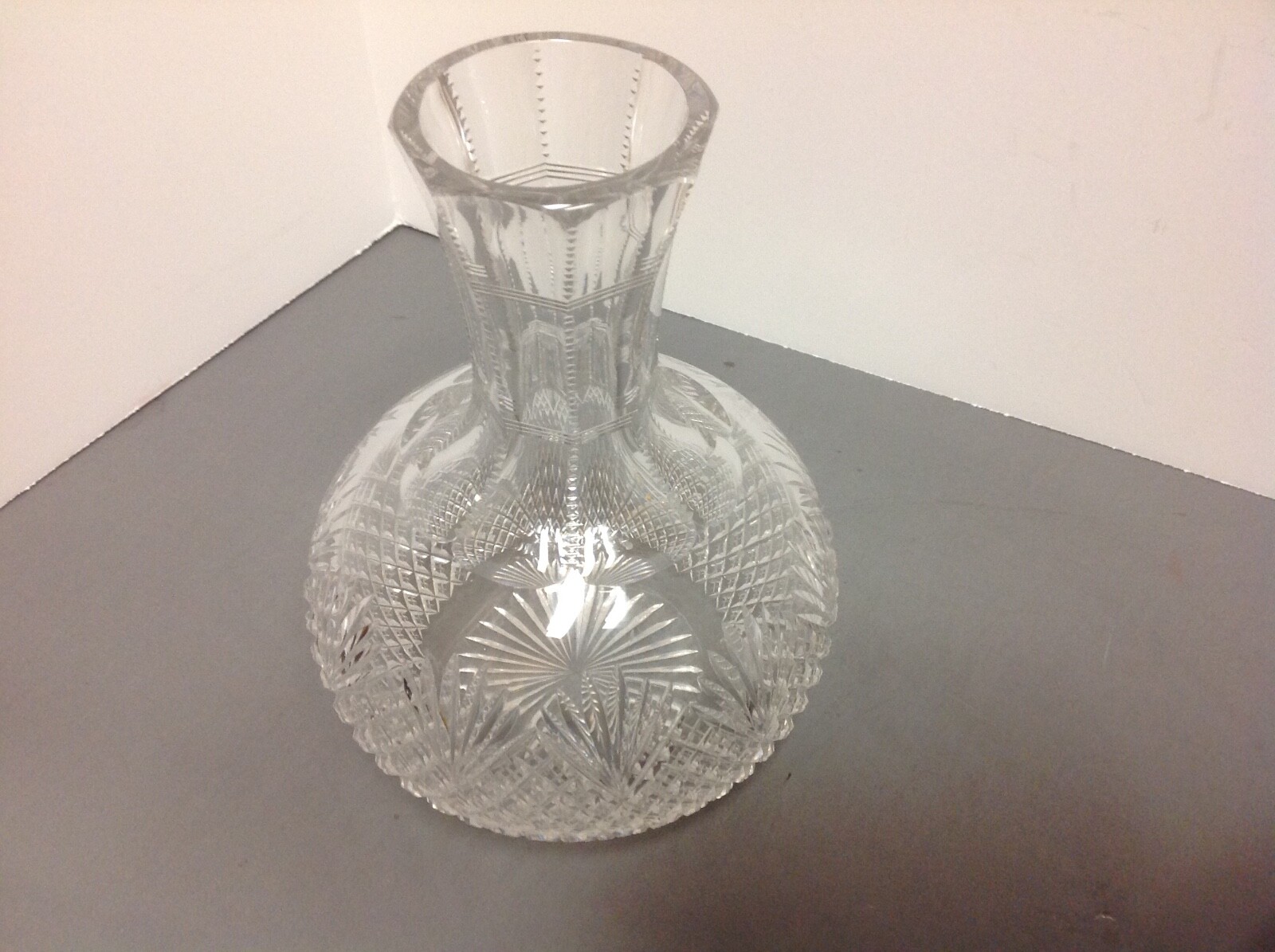 ANTIQUE CUT GLASS American brilliant watercraft elegant glass