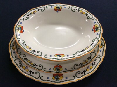 Vintage Woods Ware ''Horton'' A.27/4 - Two Platters & 1 Bowl- Wood & Sons England