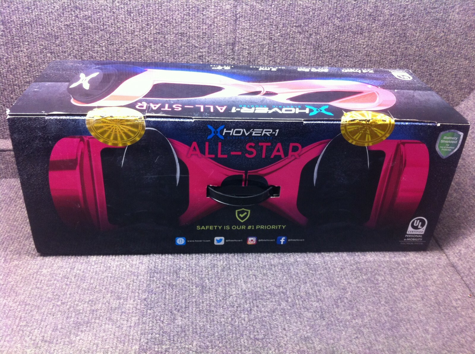 Hover-1 Allstar UL Certified Electric Hoverboard w/ 6.5 Wheels LED Lights Pink