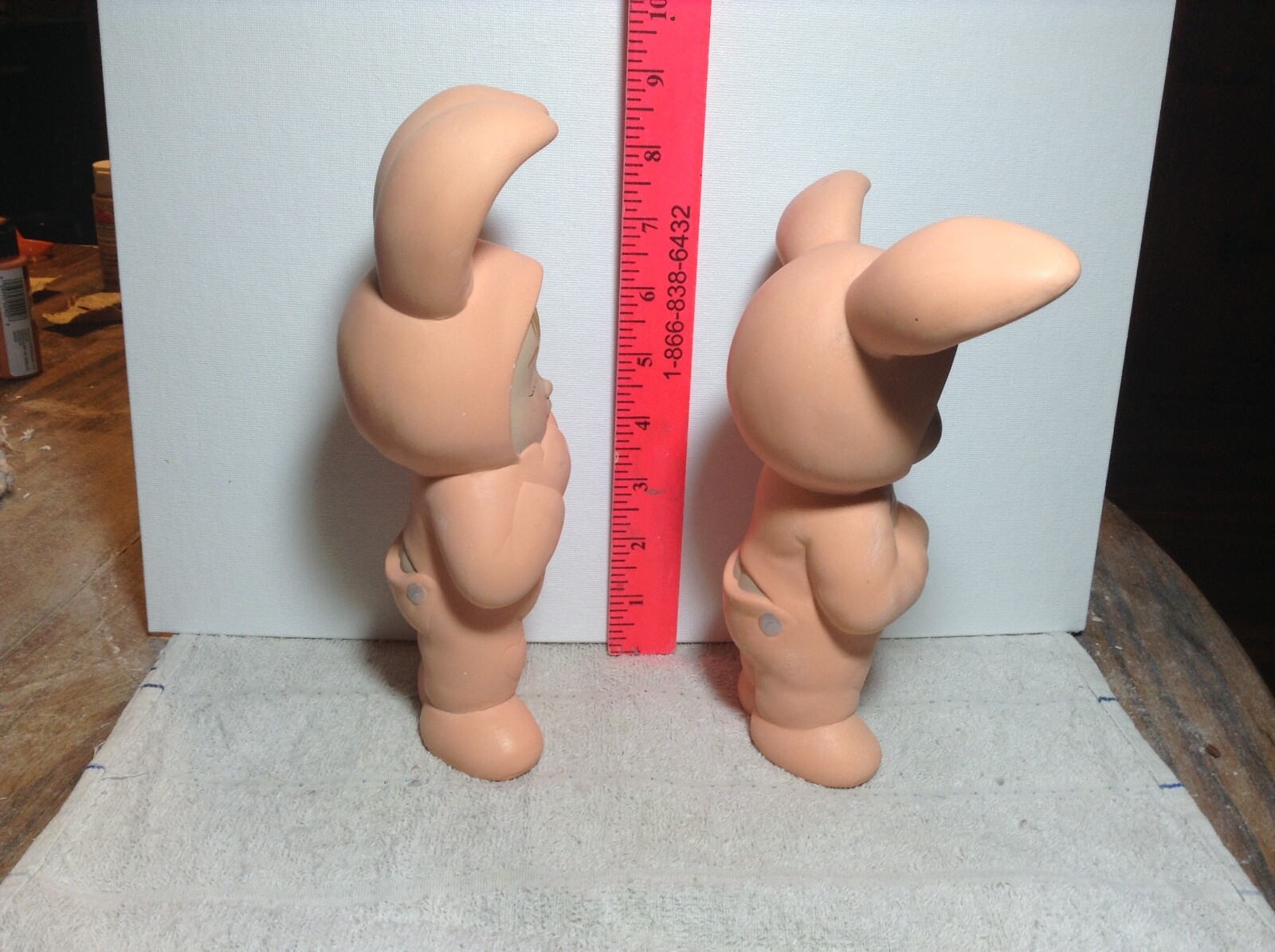 Hand Painted Sweet Tots in Bunny Suits  Easter Kids