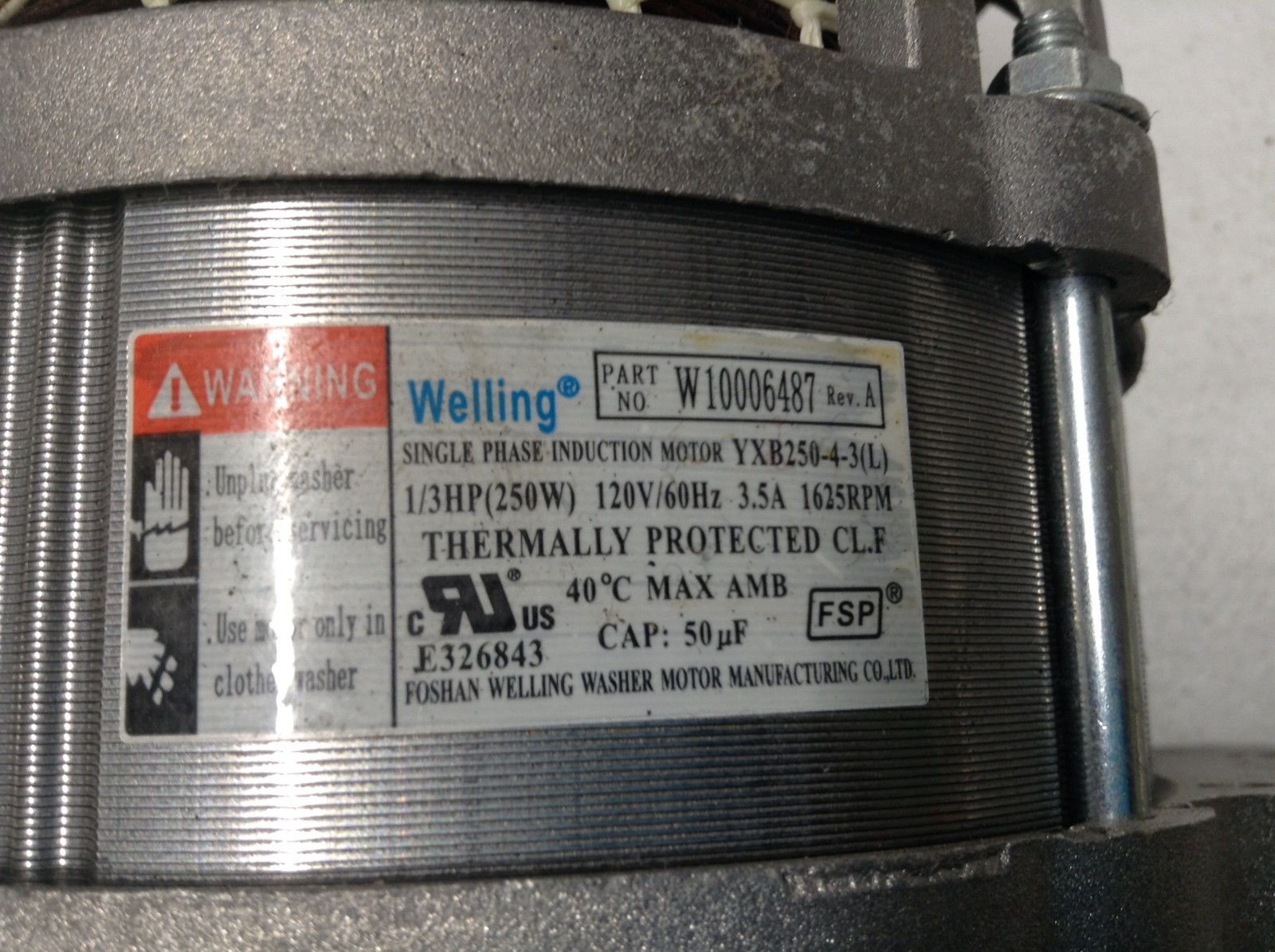 KENMORE WASHER MOTOR W11283592 W10006487