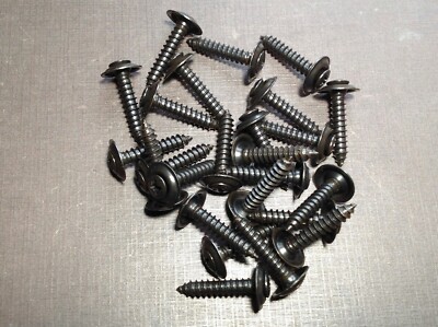 25pc #10 x 1'' w/6 head door trim kick panel black screws washers for Plymouth