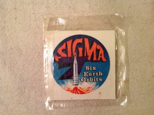 Lot of 3 1960's Kellogg's Cereal Premium Sigma 7-Gemini 3-Friendship 7 Stickers