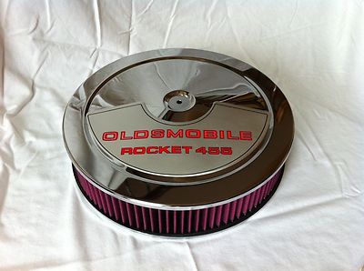 Flat Air Cleaner Base 14 Inch For Oldsmobile 330 350 455 Engines Chrome Olds