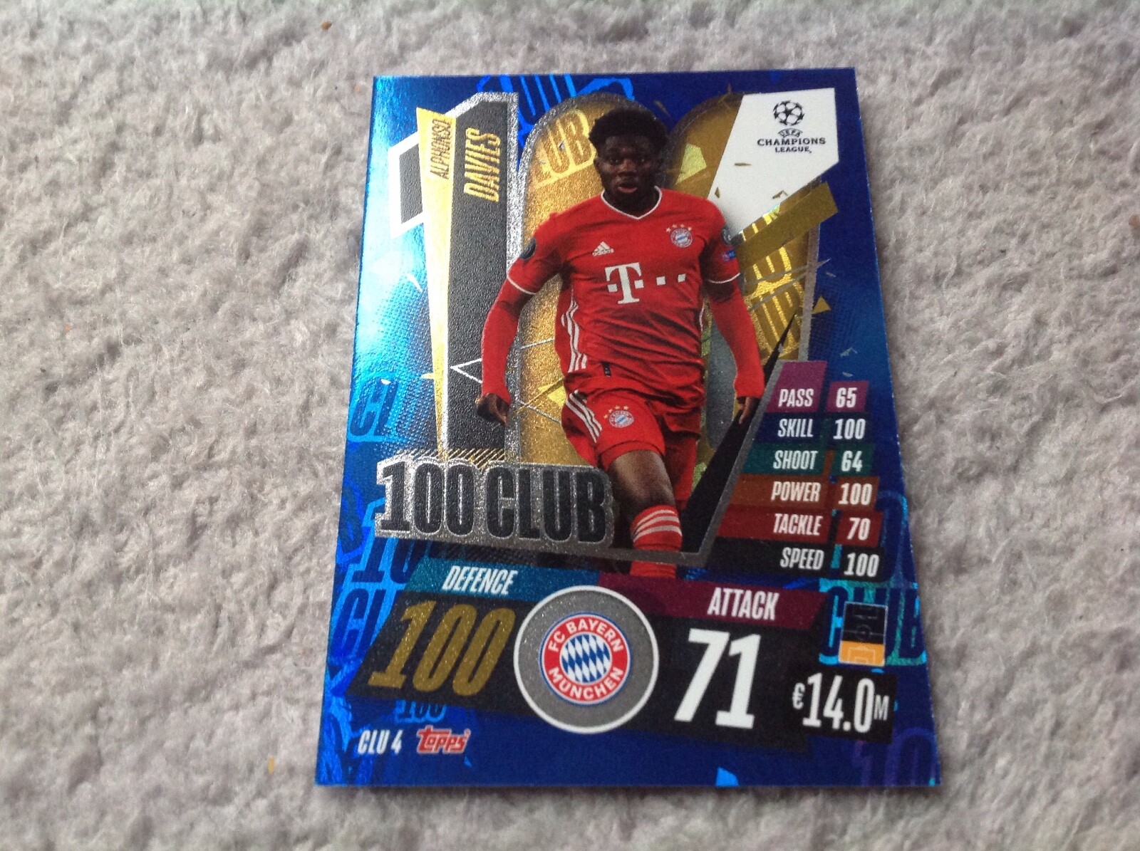 その他 Topps Merlin ball Alphonso Davies Auto 2023-24 Topps UEFA CC Alphonso Davies Bayern Munich Gold
