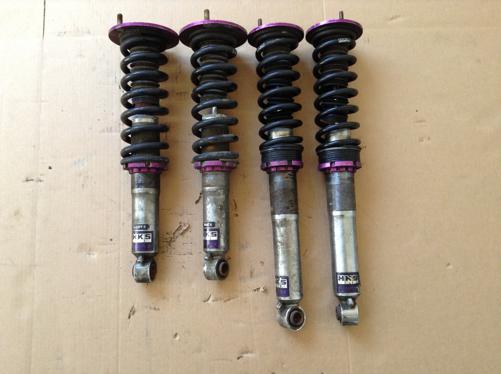 HKS Damper adjustable front & rear coilovers set for Nissan HKS Damper adjustable front & rear coilovers set for Nissan