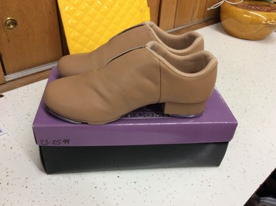 NIB! WOMEN'S SIZE 10 SLIP-ON JAZZ/TAP SHOE'S BY DANCE CLASS CARAMEL