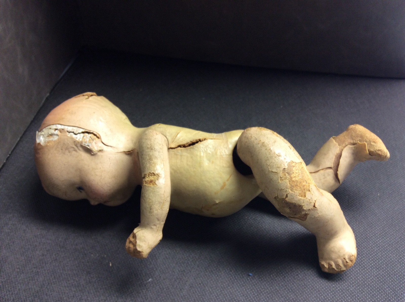 EFFANBEE (?) Composition Doll 8”- Vintage Selling for Parts or Repair