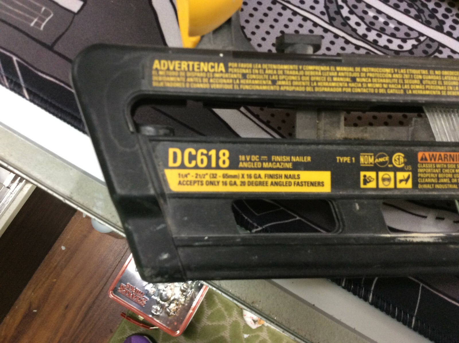 DeWALT DC618 Finish Nailer 18V tool only in hard case