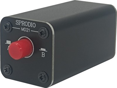 2 Port Stereo 35Mm Audio Switcher Selector Box Passive 18 TRS AB Switch with