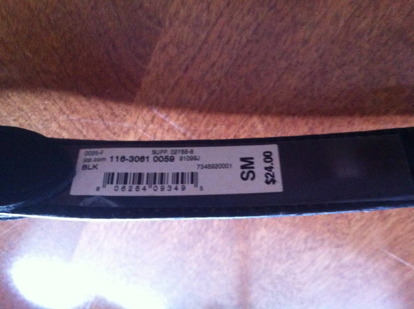 Black Hook Belt women JC Penney Adjustable Size Small
