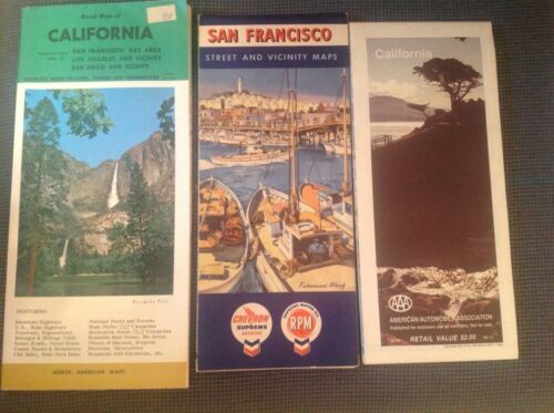 Vintage California Road Maps