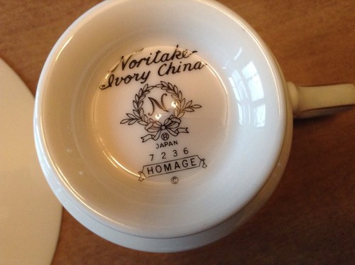Noritake Ivory China Homage Pattern #7236 Tea Cup And Saucer