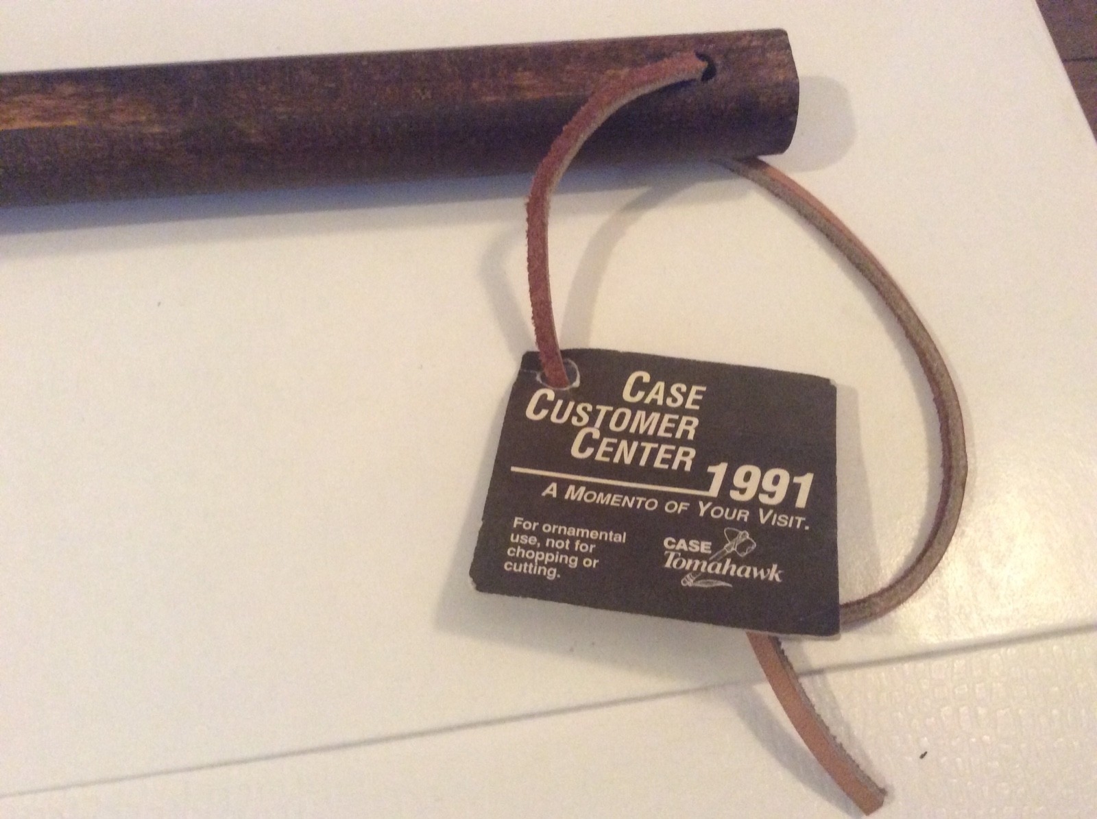 CASE TOMAHAWK WOOD HANDLE 1991 DECORATIVE USE