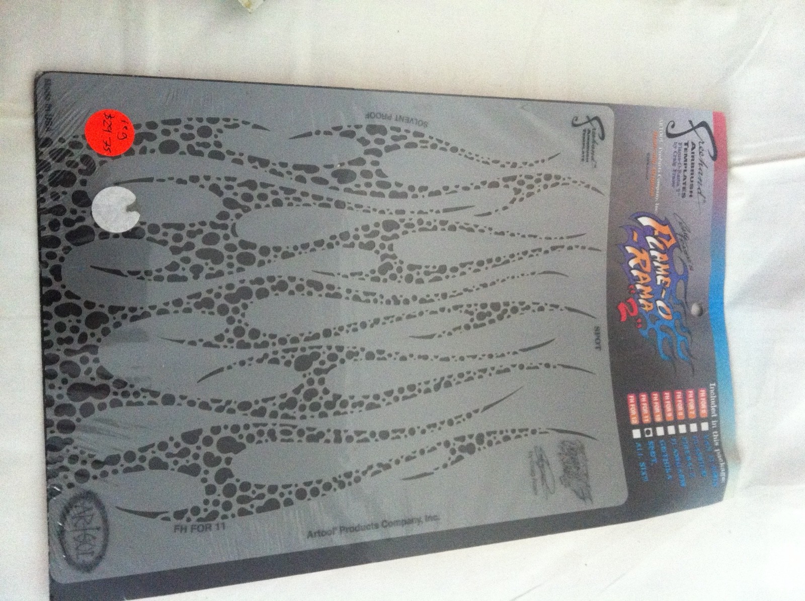 2 RARE Artool Freehand Iwata Craig Fraser Flame-O-Rama 2 Airbrush Paint Stencil