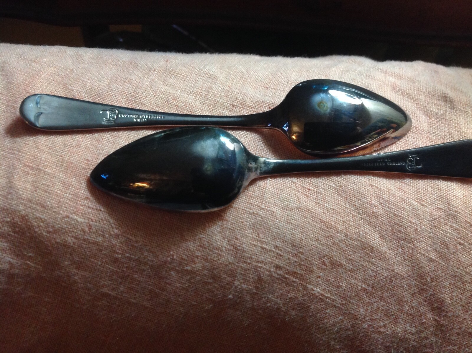 Old EL SHEFFIELD ENGLAND Set of 6 Silverplate Grapefruit Spoons in Original Box
