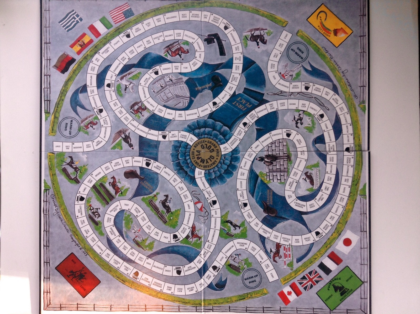 Olympia Gold   An Equestrian  Horse Show  Board Game   1993