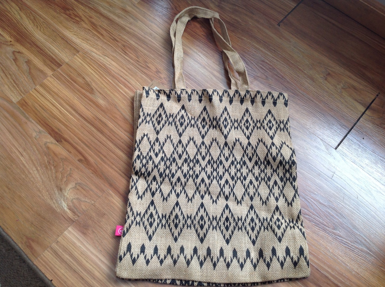 Earthbound Trading Co. Burlap Tote Bag NWT