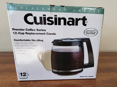 Cuisinart Replacement Coffee Pot Carafe Glass. DCC-1200PRC DGB-500BK New in Box!