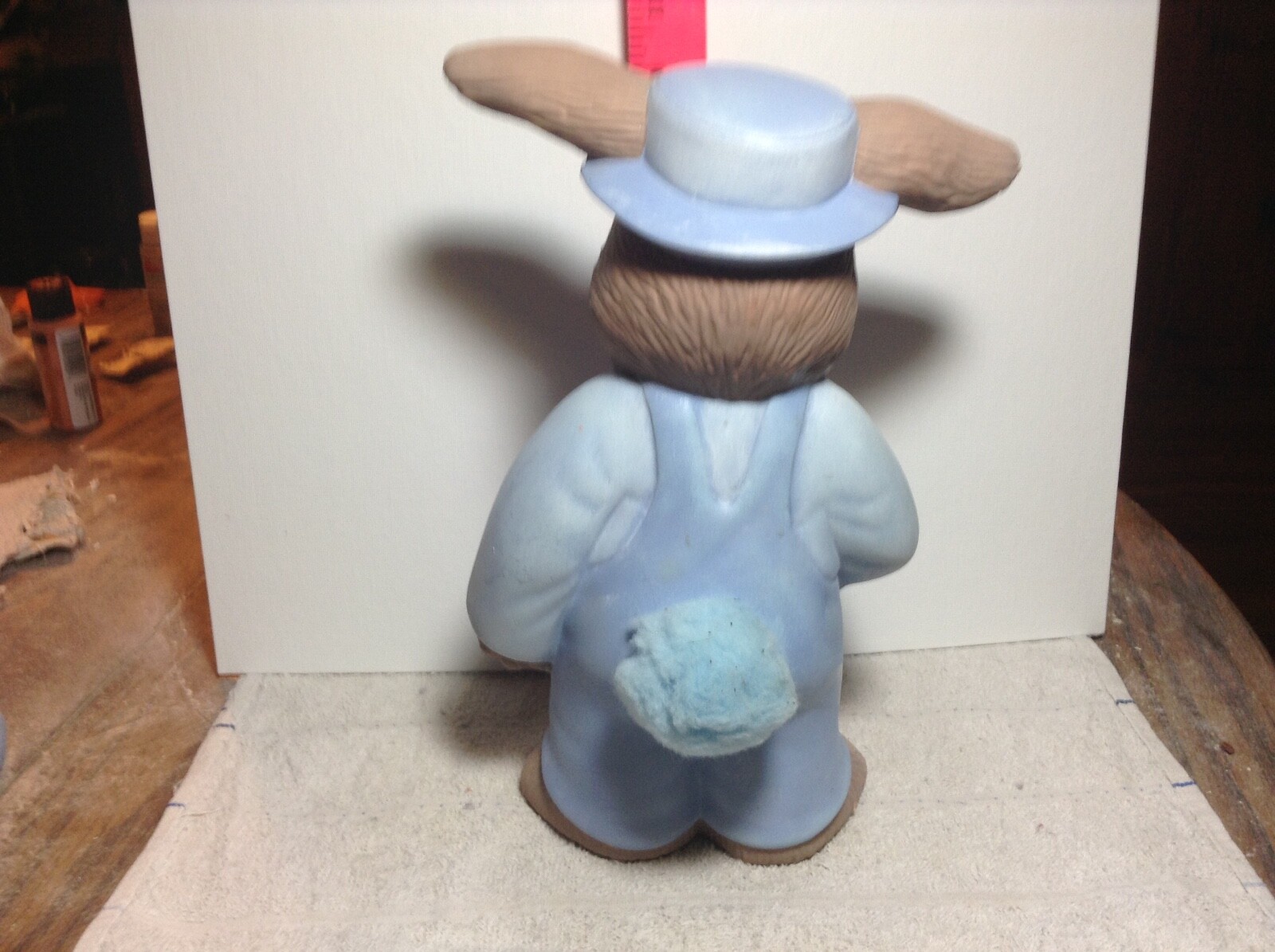Hand Painted Ceramic Farmer Bunny