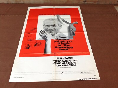 1975 The Drowning Pool Original Movie House Full Sheet Poster 
