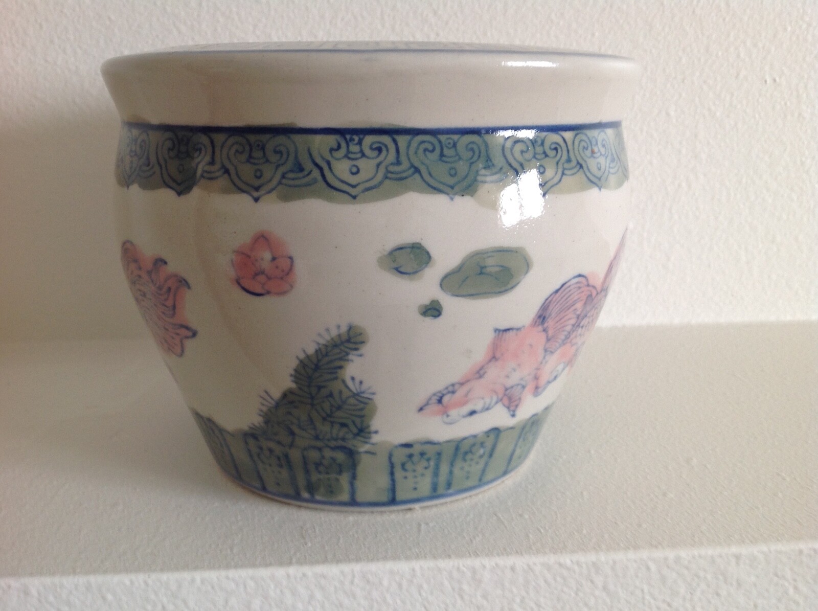 chinese jardiniere Koi and lilly pads