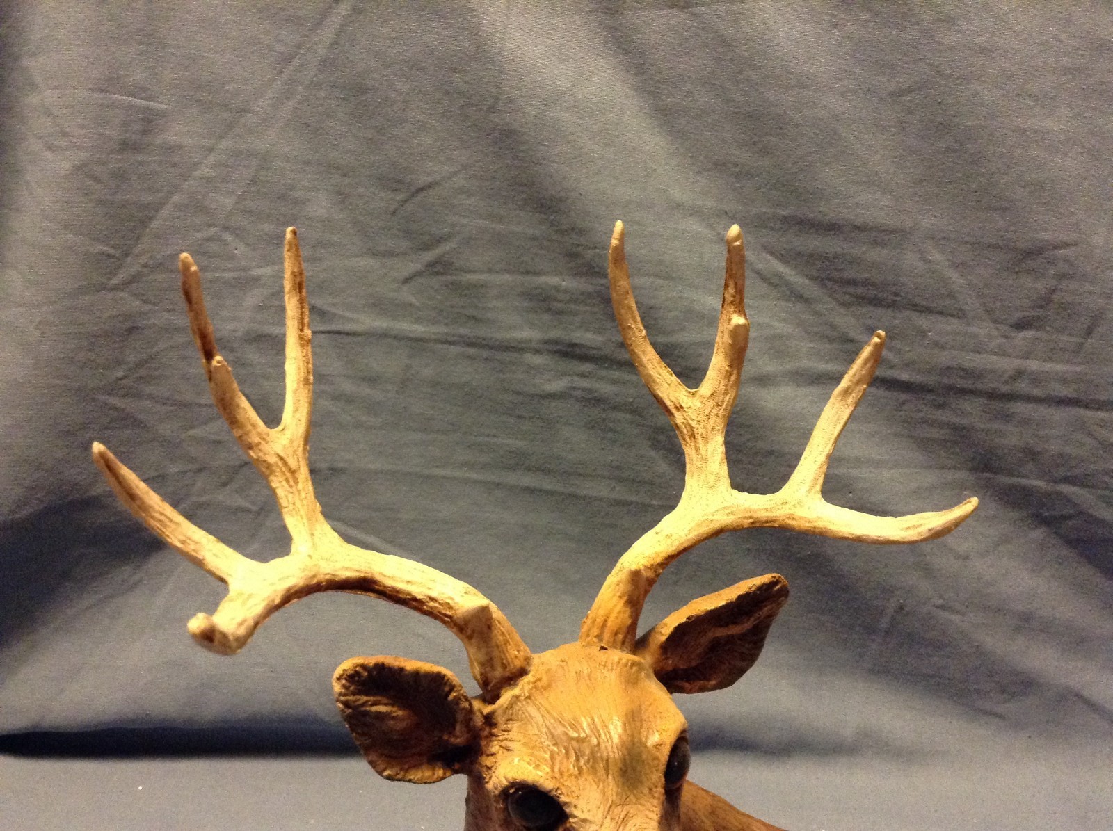 Vintage Homco 1984 Deer Buck Stag Resin Sculpture 12 Point Horns Antlers Statue