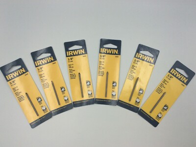 Irwin Tools Carbide Tile and Glass Drill Bit, 1/8'', 50508, 6 PACKS, FREE SHIP