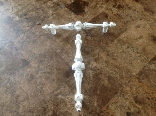 476 VTG Midcentury Handles  White Wash Shabby Chic! 2 Available