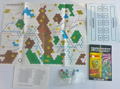 TASK FORCE GAME #7 - SWORDQUEST Board Game  1979 - Very Good