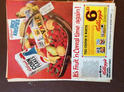 G1n ephemera 1967 advert kelloggs kellogg s fruit n cereal time again 