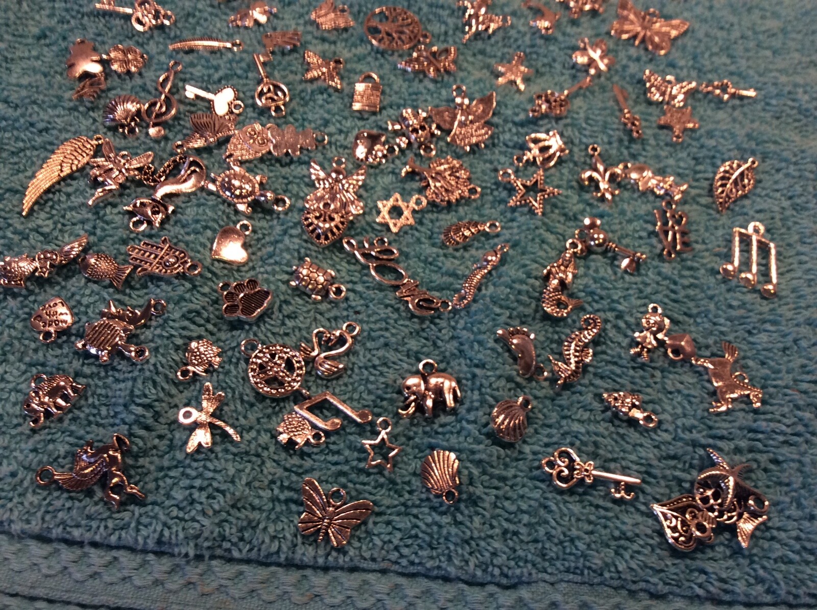 GRaB BaG LoT Of 103 ~ Mixed Theme STyLe Silver Charms Pendants