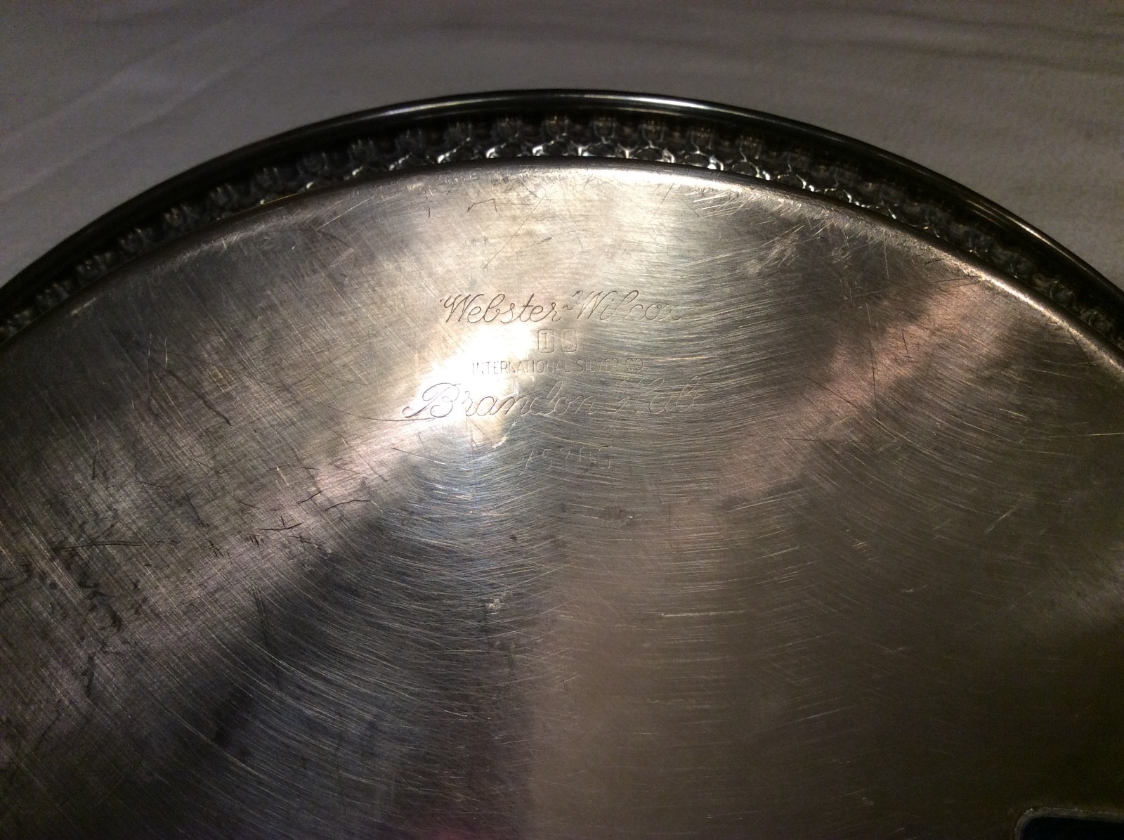 Vintage Silver Plated Webster Wilcox 9.5inch Round Tray