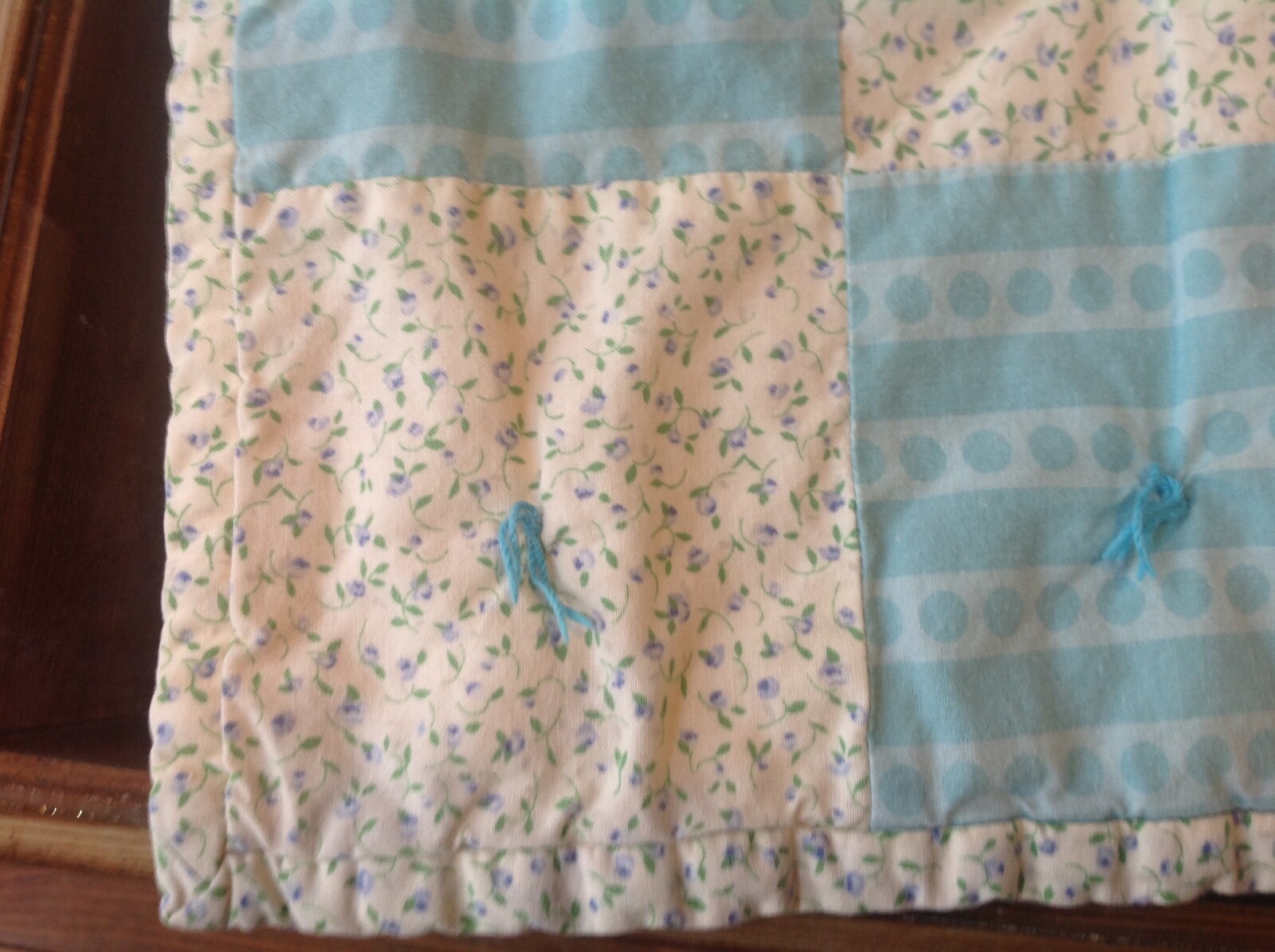 Amish Hand Made Cotton Block Quilt 46