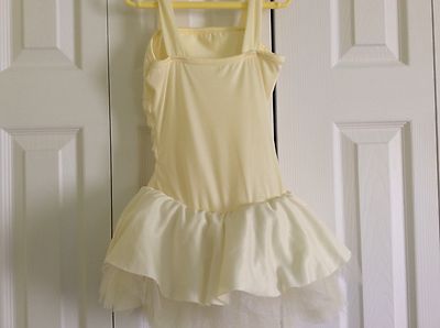 ADORABLE PASTEL YELLOW DANCE/SKATING DRESS! GIRLS S/5-6 $99.00+ MUST SEE!