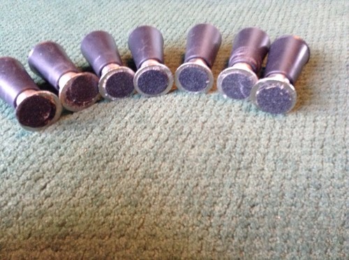 LOT OF 7 VINTAGE MODERN BLACK PLASTIC STAINLESS STEEL 4