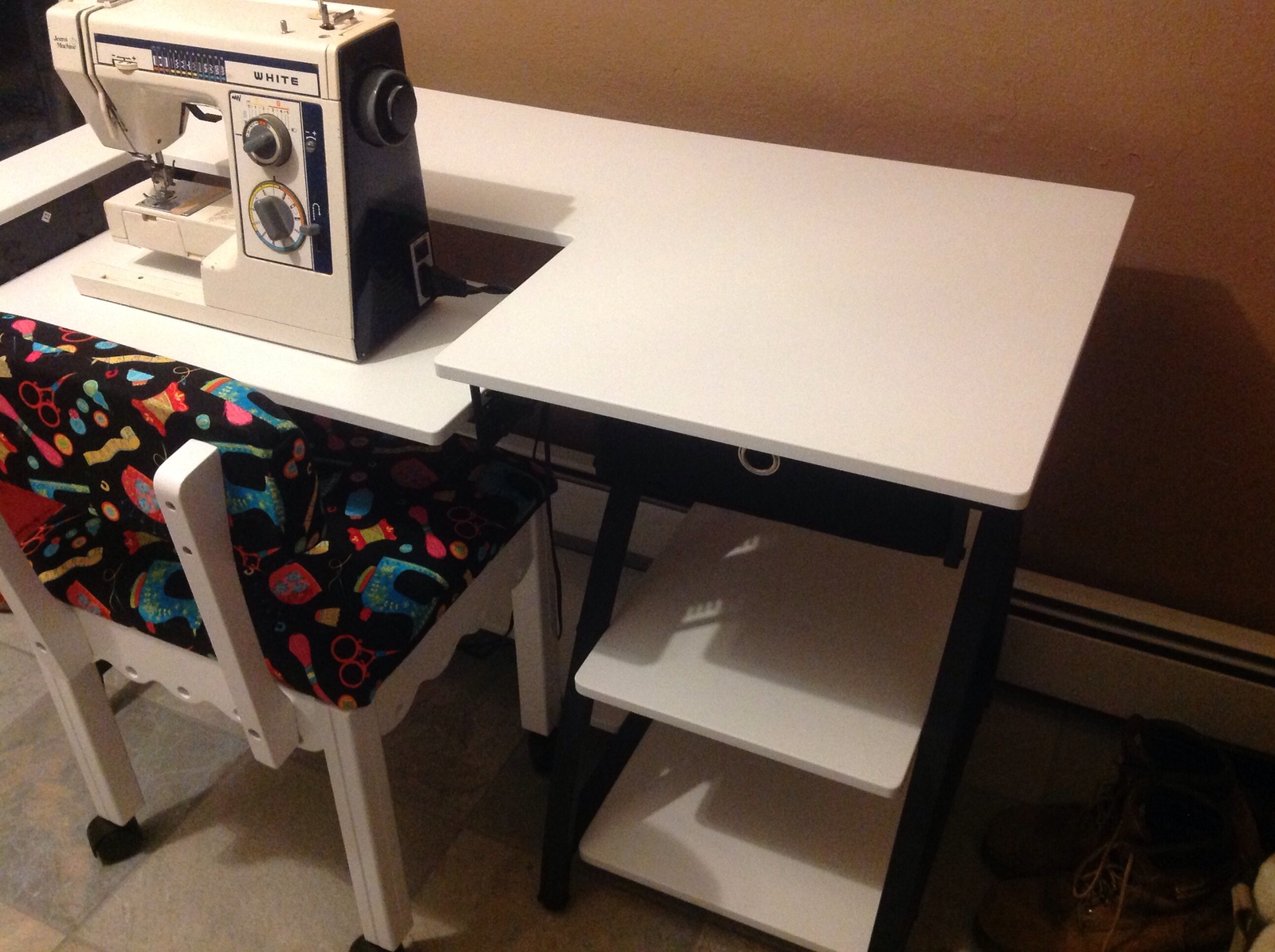 Studio Designs Comet Hobby Sewing Machine Table Desk with Storage
