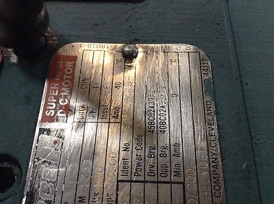 Reliance B112ATCZ T21R1311B-NG 5 HP 180 VDC 1750 RPM Stearns 1-087-721-01-QG