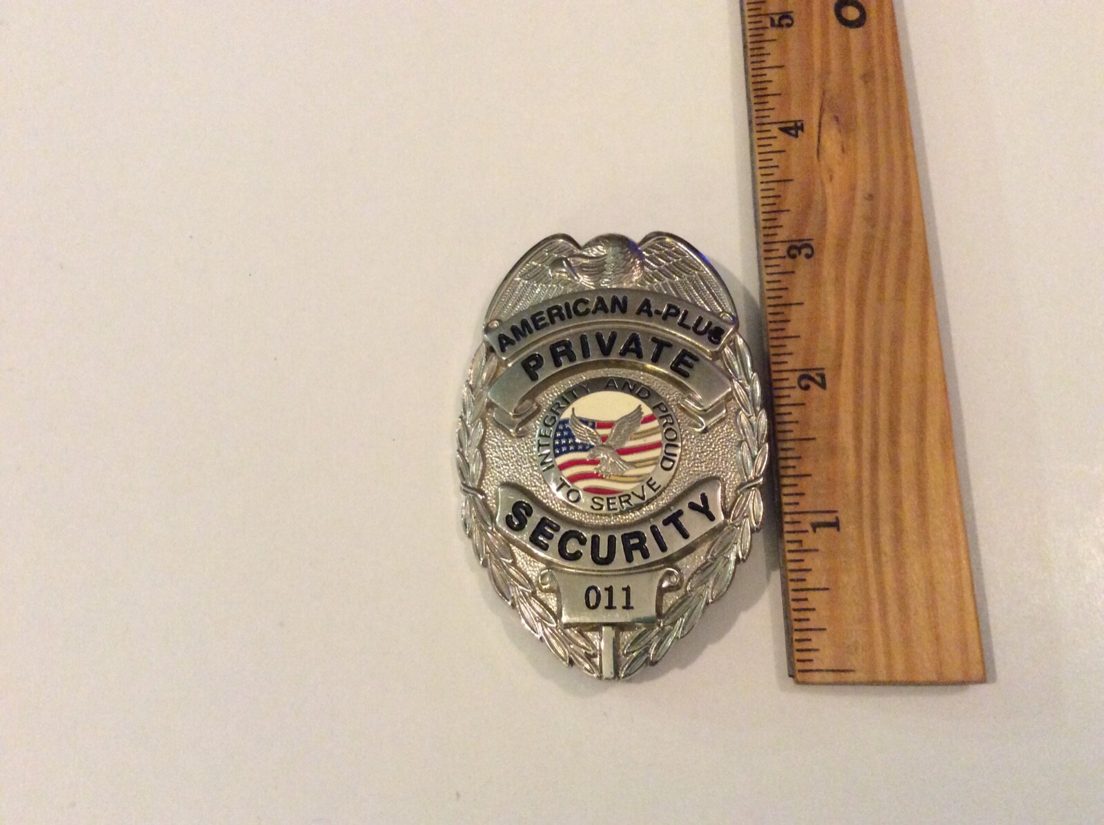 VINTAGE AMERICAN A PLUS PRIVATE SECURITY BADGE