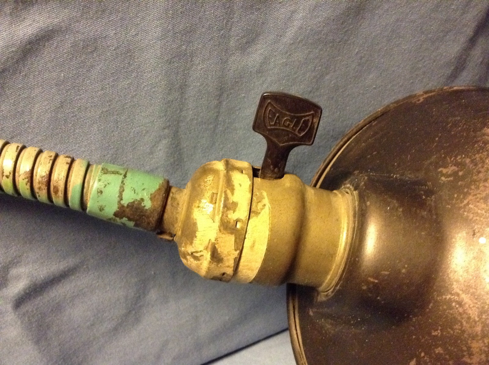 VINTAGE PRESCOLITE SWIV-O-LITE GOOSENECK INDUSTRIAL Table Lamp Light Metal Shade