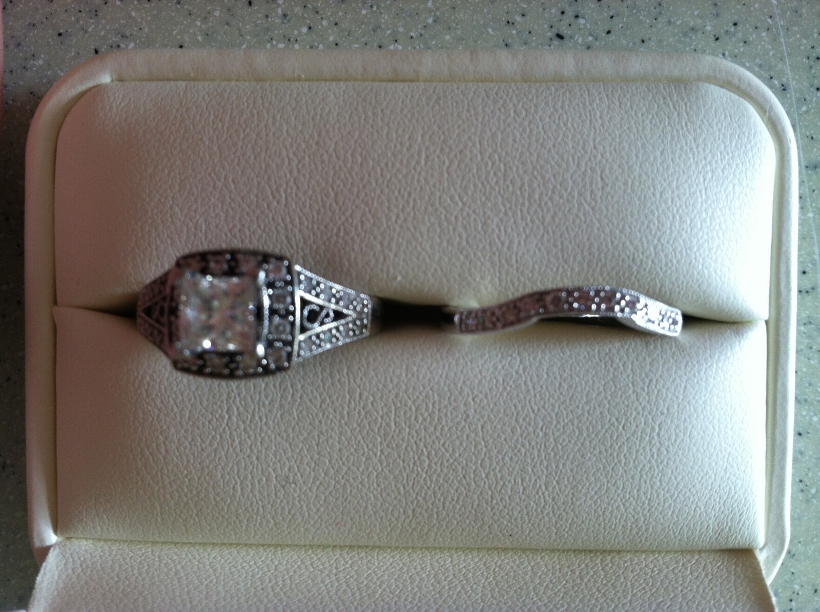 Gorgeous Engagement and Wedding Ring Set