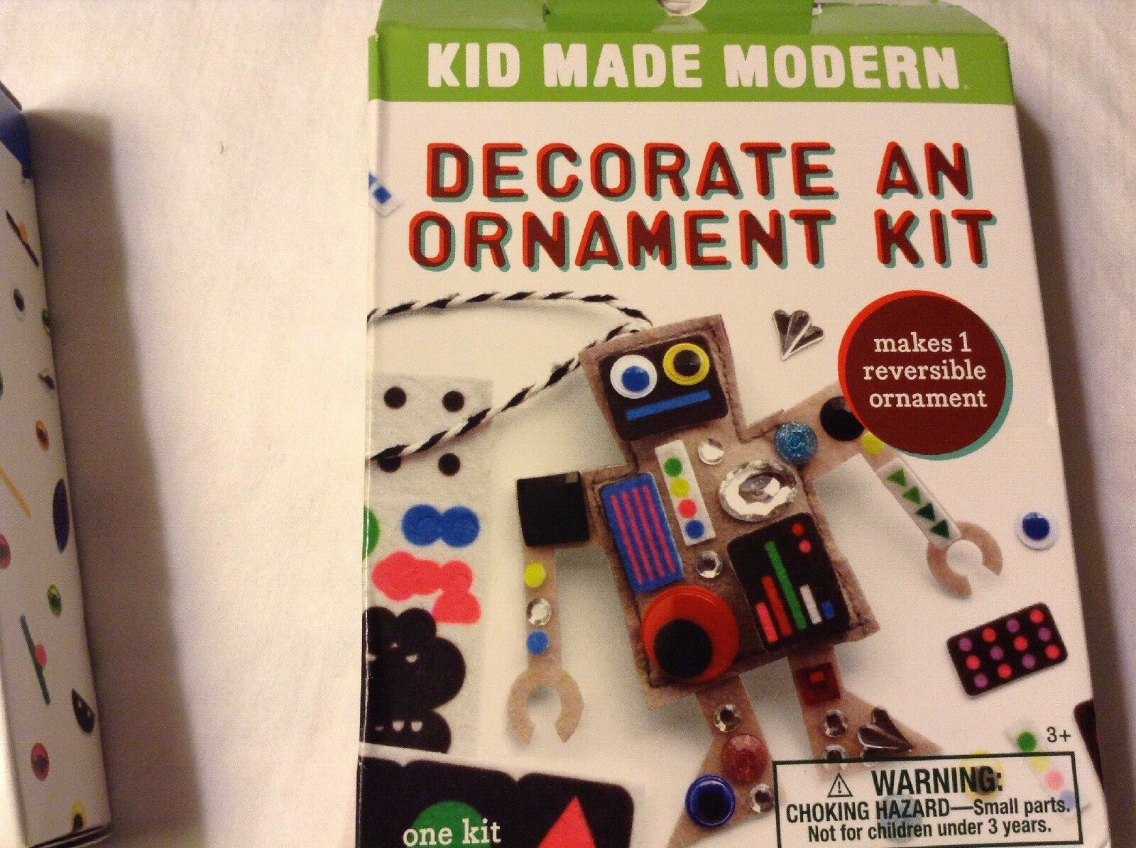 Kid Made Modern Decorate An Ornament 1 Cat Kit and 1 Robot Kit