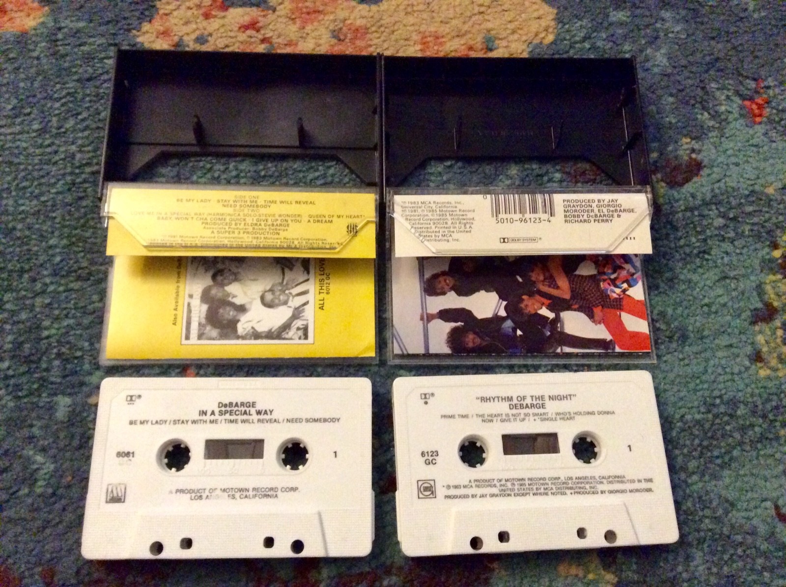 DeBARGE 2 Cassette Lot RHYTHM OF THE NIGHT Special Way 80s Pop Dance Good