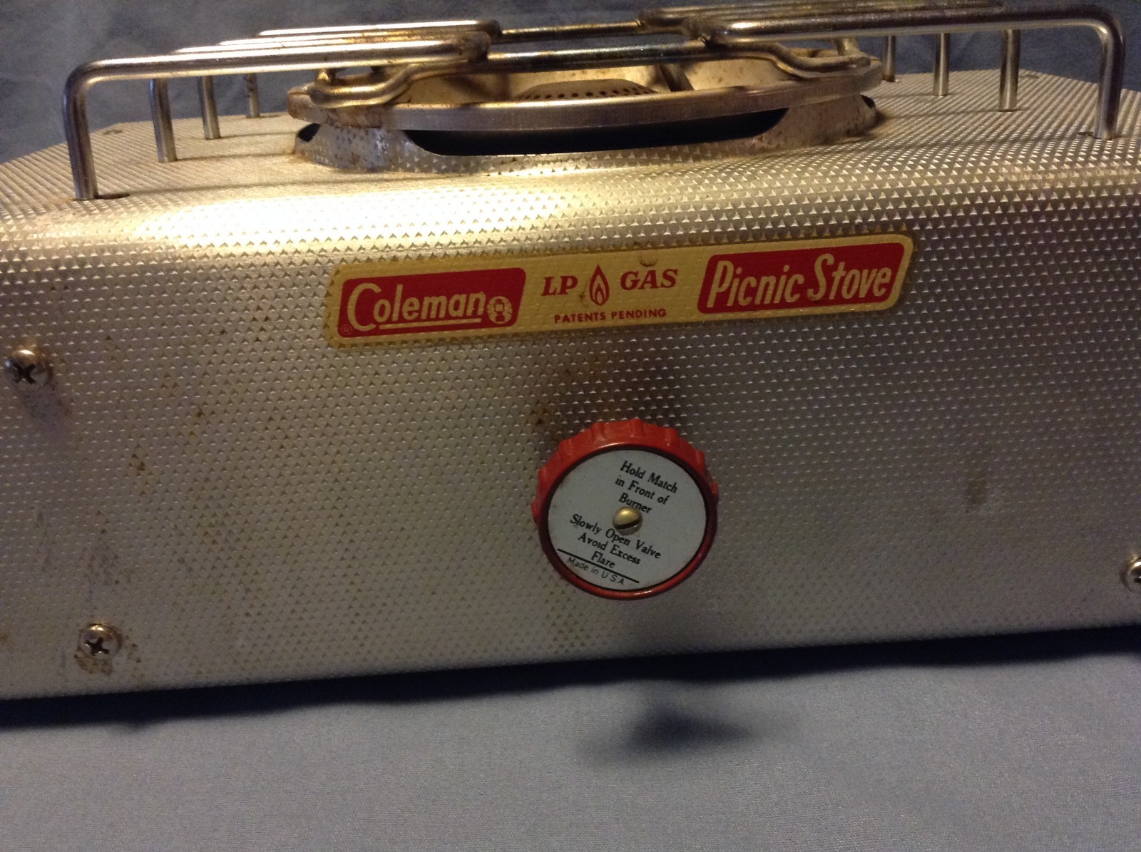 Vintage Coleman LP Gas Picnic Stove 5404 Aluminum Single Burner Midcentury Retro