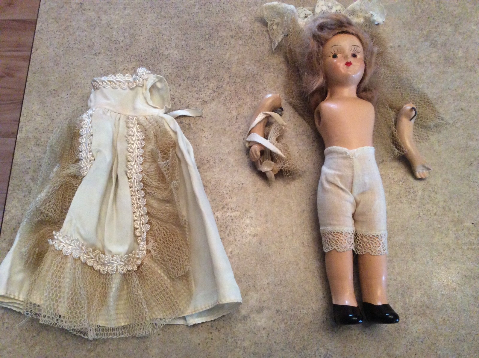 Vintage Nancy Ann Storybook Composition Bride  Doll  7