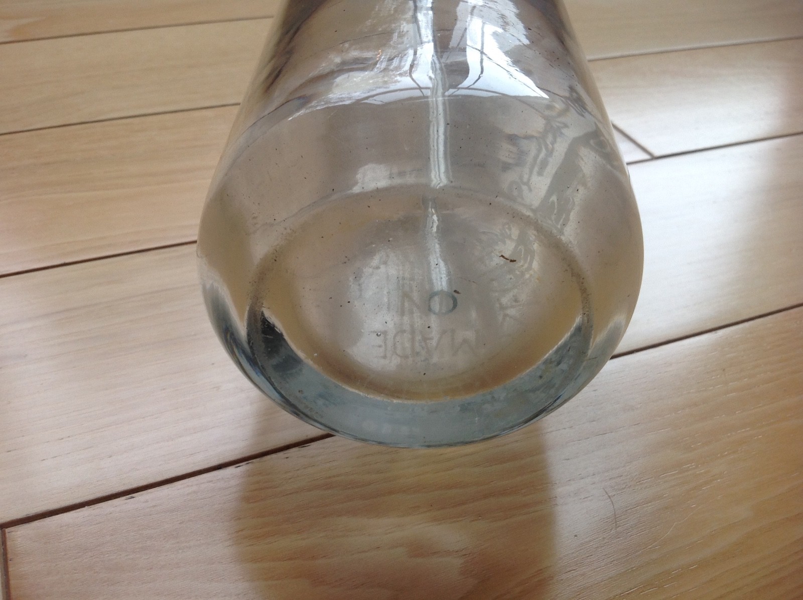 TERRE HAUTE, INDIANA ROYAL PALM COCA COLA ETCHED GLASS ACL SELTZER  BOTTLE
