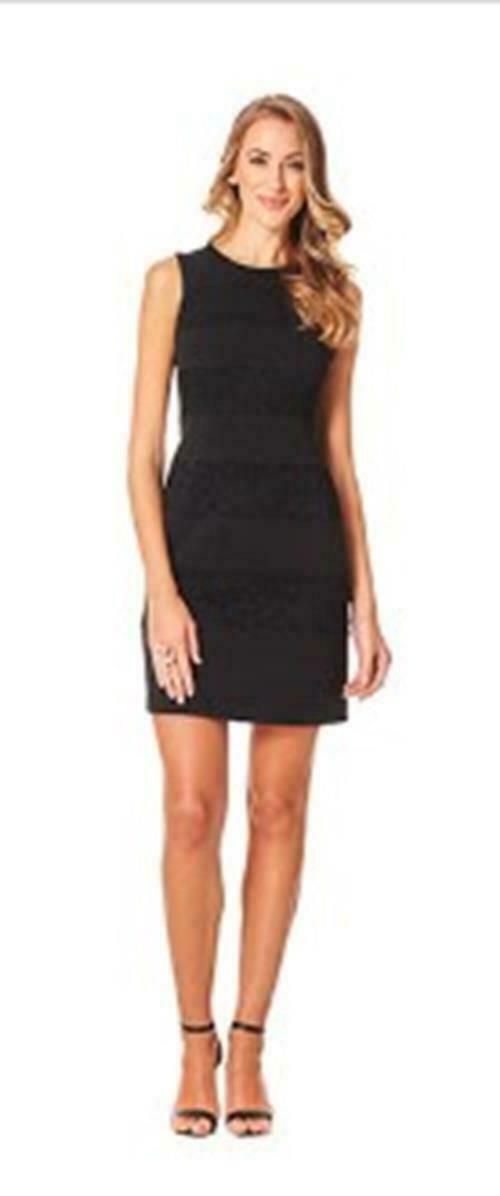 

Calvin Klein NWT Элегантное черное кружевное платье-футляр без рукавов, размер 6,10, Черный, Elegant